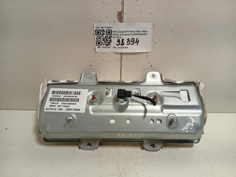 Air-bag Passeggero 981119601 Mini Countryman ONE R60 2014