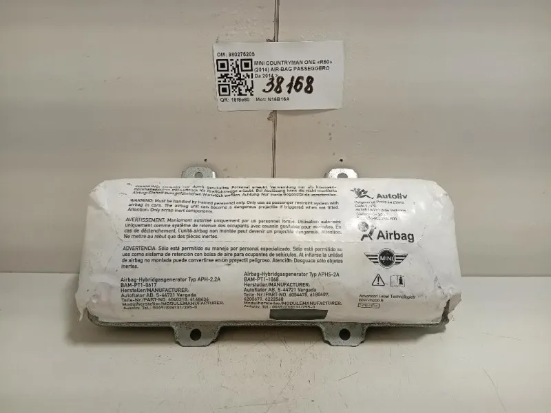 Air-bag Passeggero 980275205 Mini Countryman ONE R60 2014