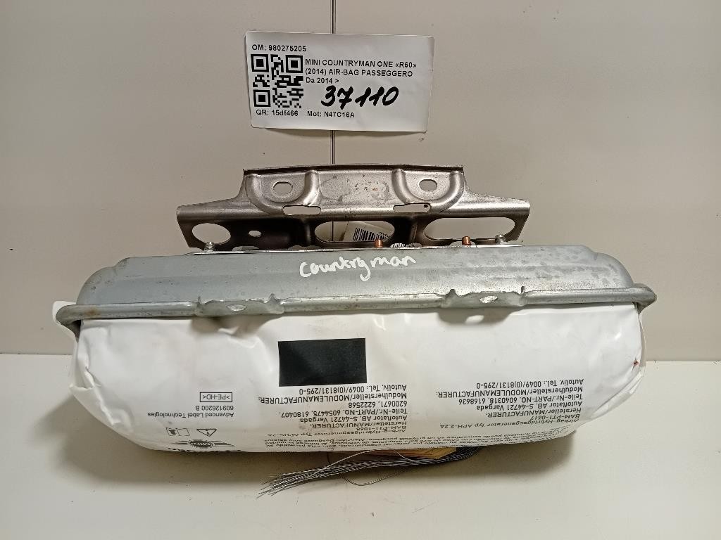 Air-bag Passeggero 980275205 Mini Countryman ONE R60 2014