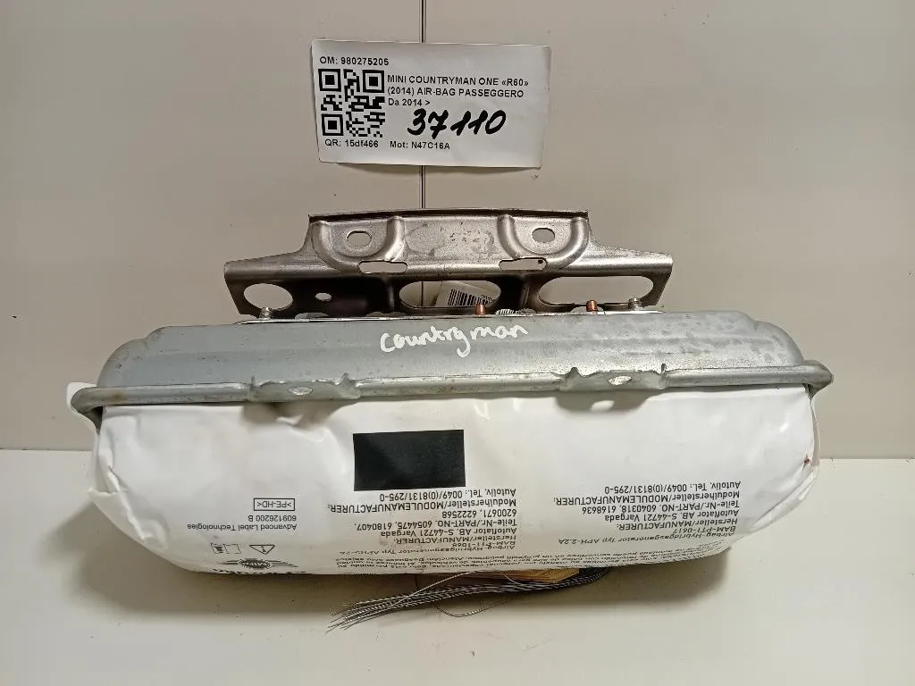 Air-bag Passeggero 980275205 Mini Countryman ONE R60 2014