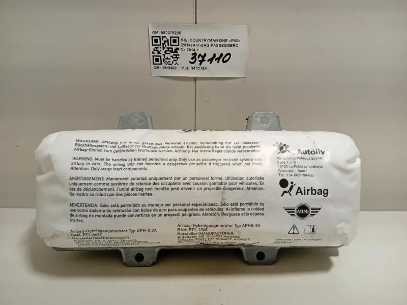 Air-bag Passeggero 980275205 Mini Countryman ONE R60 2014