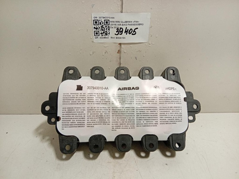 Air-bag Passeggero 307943310-AA Mini MINI Clubman F54 2019