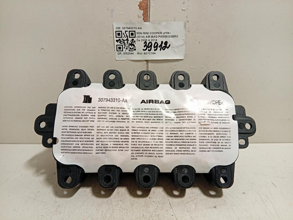 Air-bag Passeggero 6803201 307943310-AA Mini MINI Cooper F56 2014