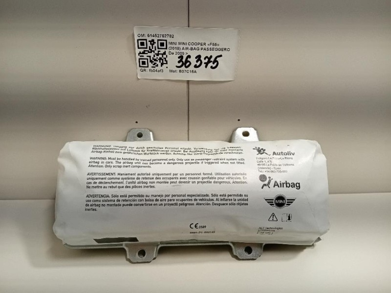 Air-bag Passeggero 925860102 Mini MINI Cooper F55 2018