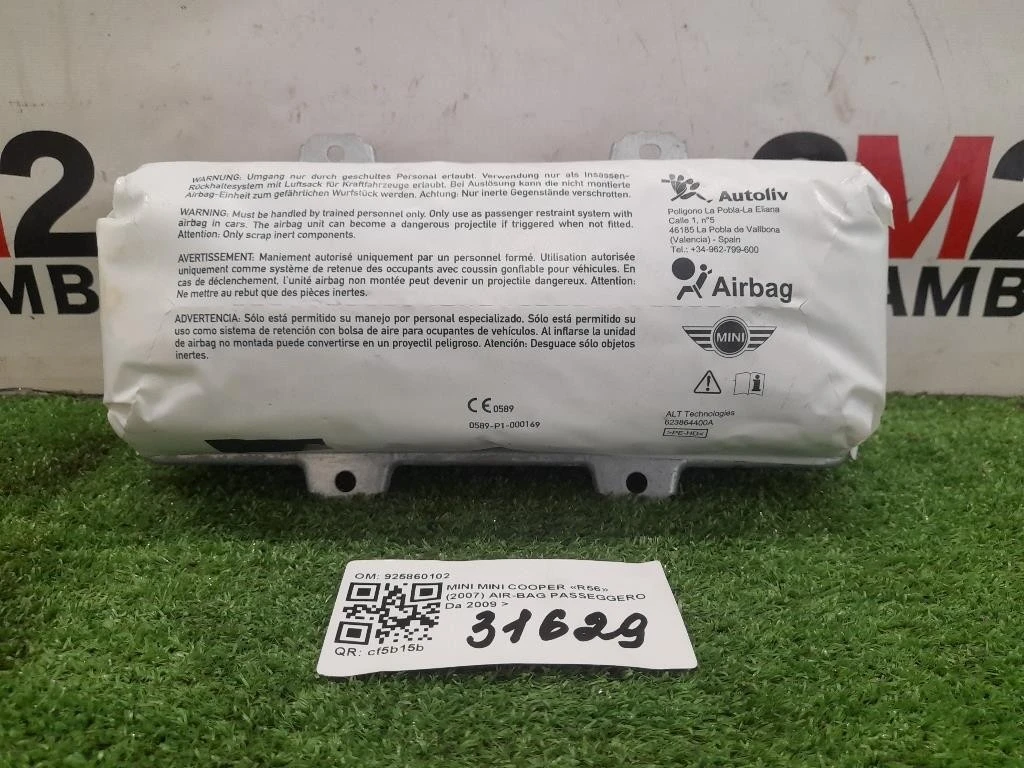 Air-bag Passeggero 925860102 Mini MINI Cooper R56 2007