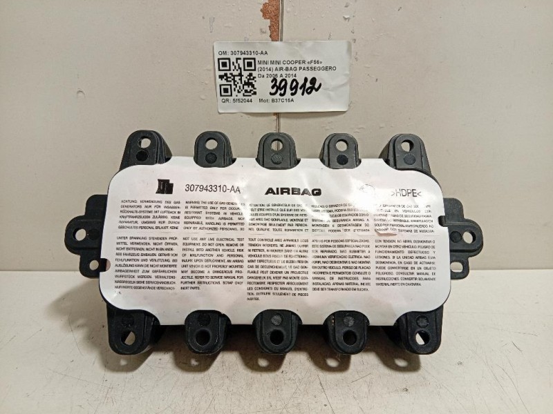 Air-bag Passeggero 6803201 307943310-AA Mini MINI Cooper F56 2014