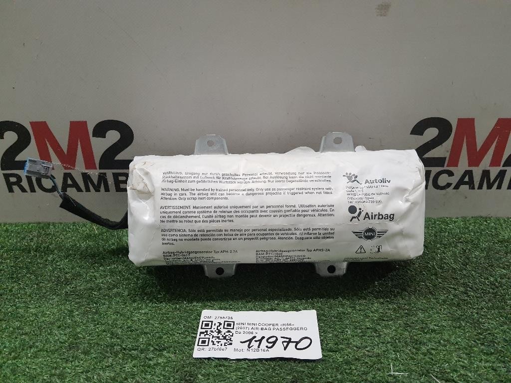 Air-bag Passeggero 2755735 Mini MINI Cooper R56 2007