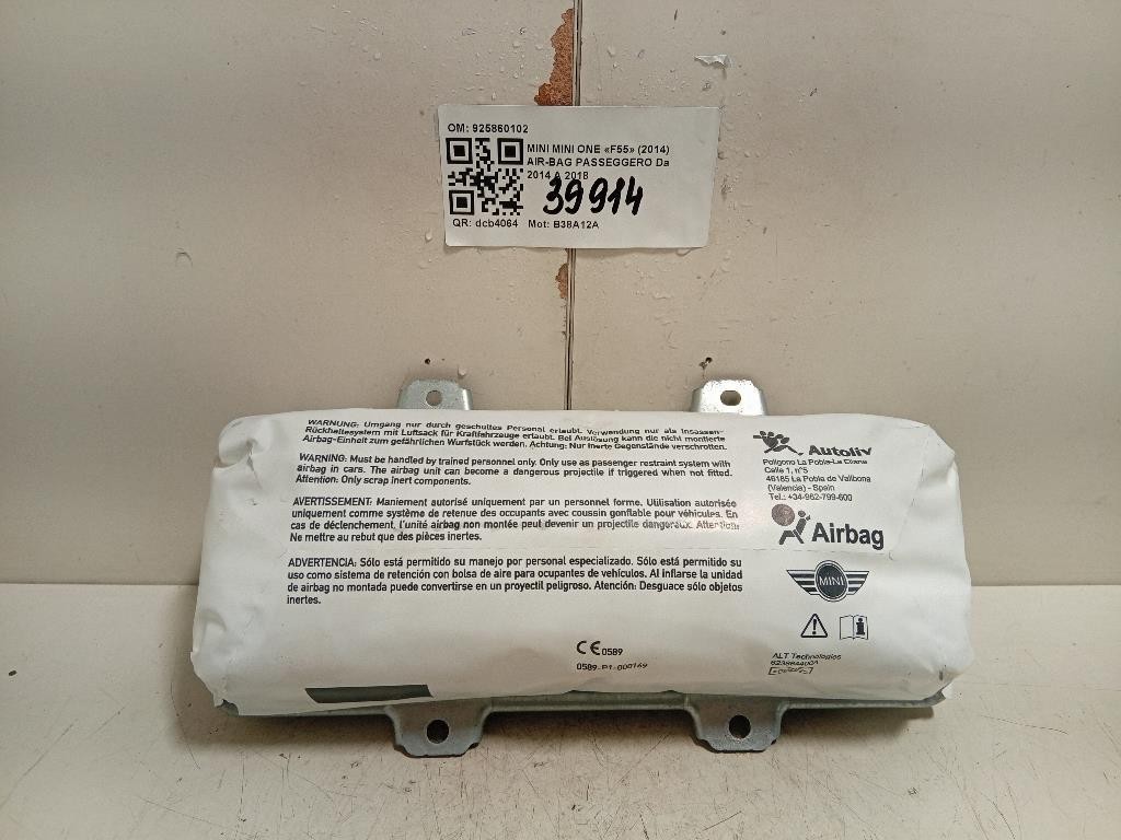 Air-bag Passeggero 925860102 Mini MINI ONE F55 2014