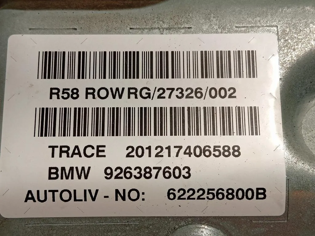 Air-bag Passeggero 926387603 Mini MINI Coupé R58 2012