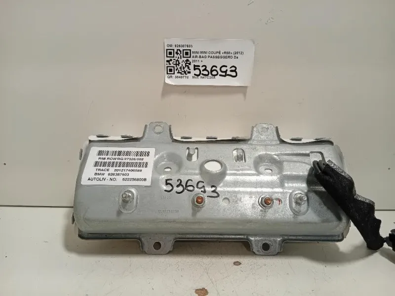 Air-bag Passeggero 926387603 Mini MINI Coupé R58 2012