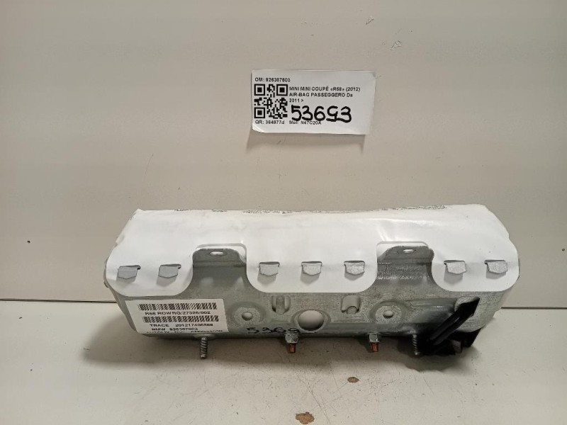 Air-bag Passeggero 926387603 Mini MINI Coupé R58 2012
