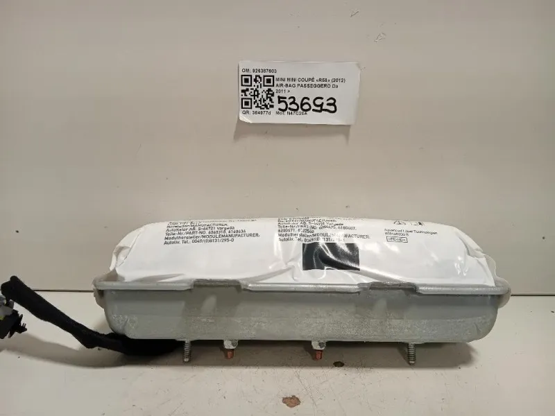 Air-bag Passeggero 926387603 Mini MINI Coupé R58 2012