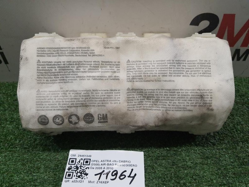 Air-bag Passeggero 24451349 Opel Astra H Cabrio 2005