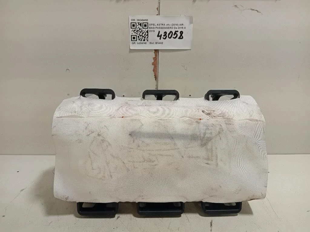 Air-bag Passeggero 39049458 Opel Astra K 2016