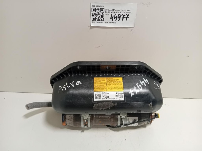 Air-bag Passeggero 12847035 Opel Astra J 2010