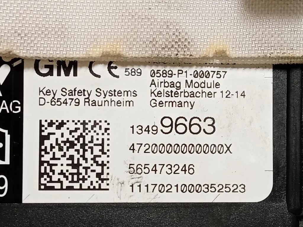 Air-bag Passeggero 13499663 Opel Astra K 2016