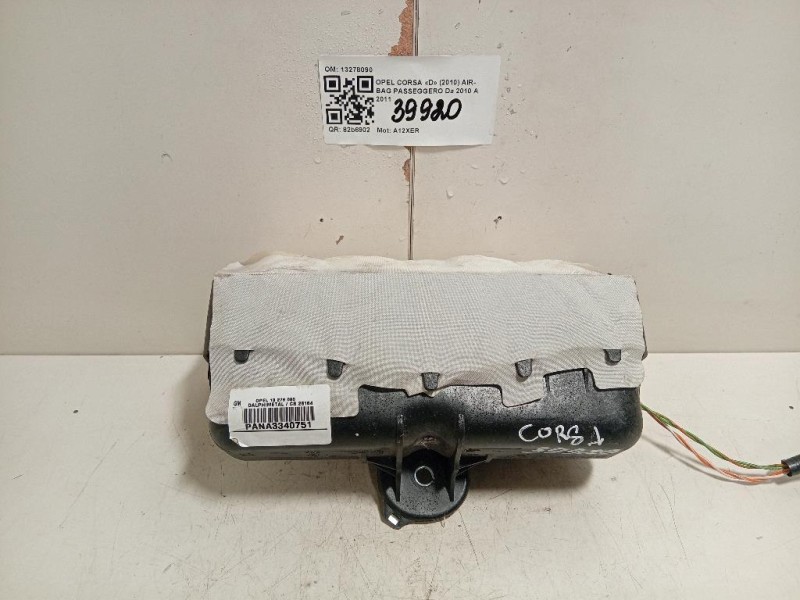 Air-bag Passeggero 13278090 Opel Corsa D 2010