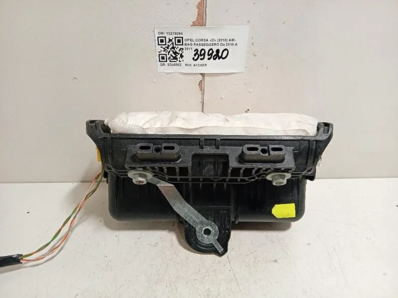 Air-bag Passeggero 13278090 Opel Corsa D 2010
