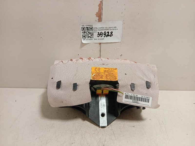 Air-bag Passeggero 13366662 Opel Corsa D 2010