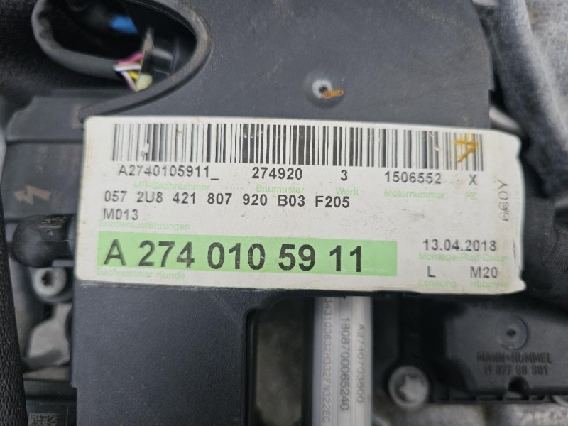 Motore Completo 274920 184 CV 135 KW Mercedes Classe C S205 SW 2014