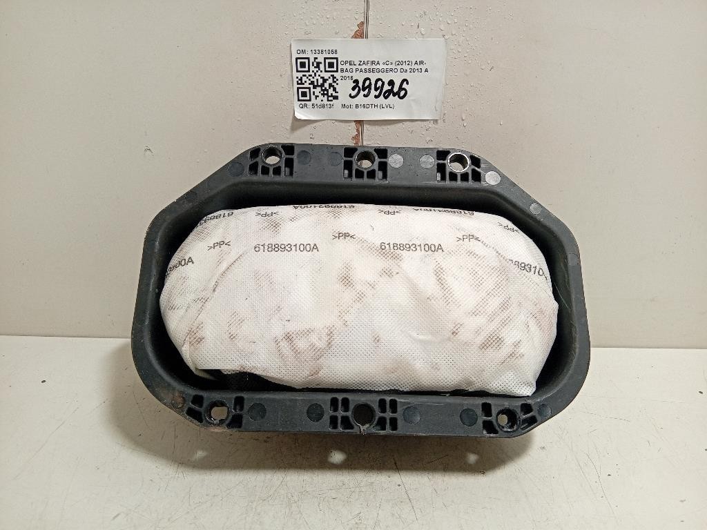Air-bag Passeggero 13381058 Opel Zafira C 2012