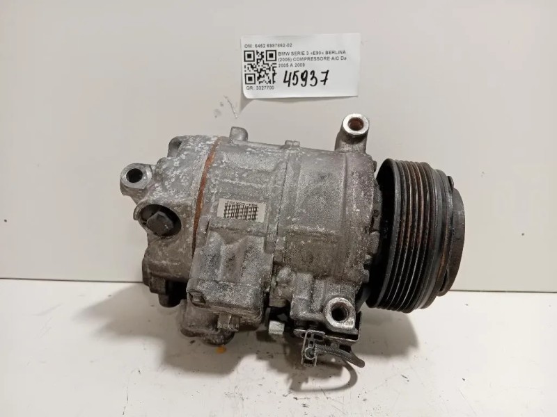 Compressore AC 6452 6987862-02 Bmw Serie 3 E90 Berlina 2005