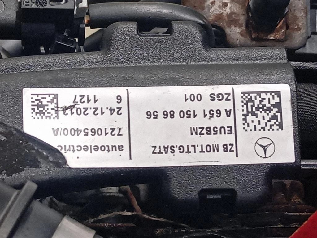 Motore Completo 651956 95 CV 69 KW Mercedes Sprinter III 2013