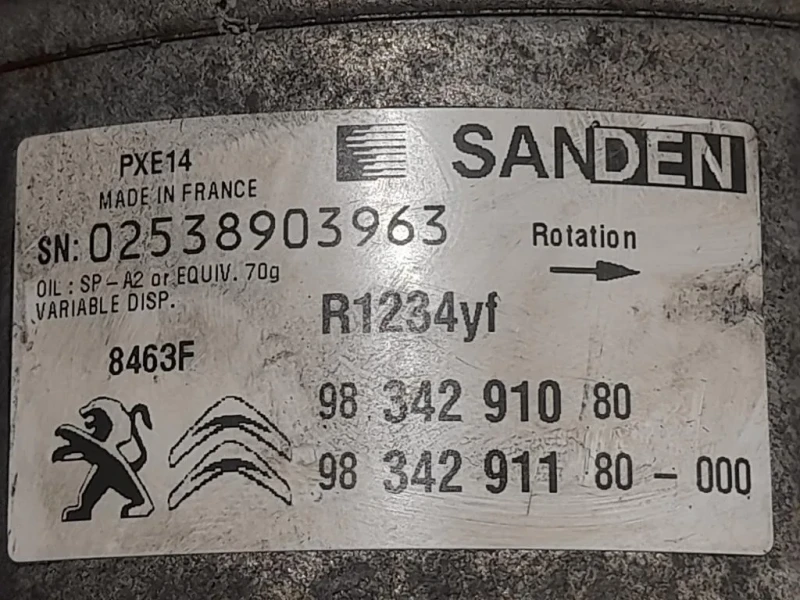 Compressore AC 9834291080 Citroen Jumper III 2014