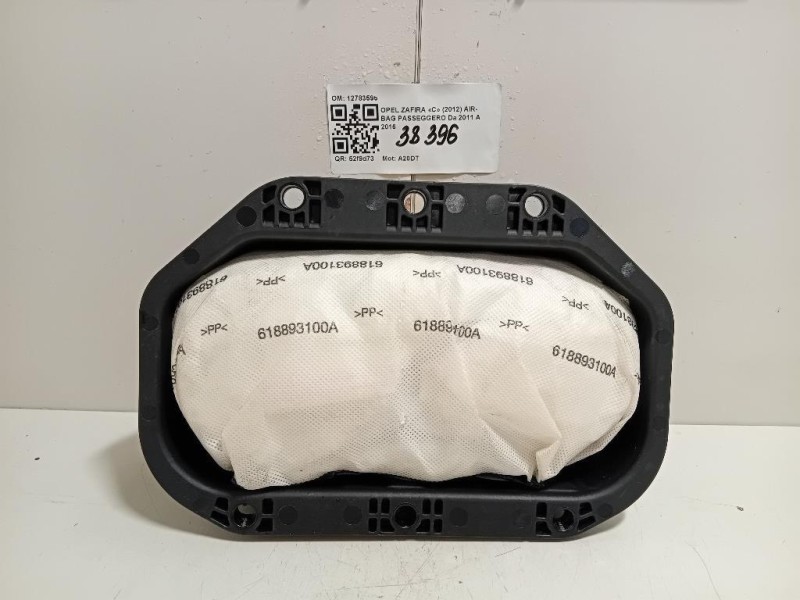 Air-bag Passeggero 12783595 Opel Zafira C 2012