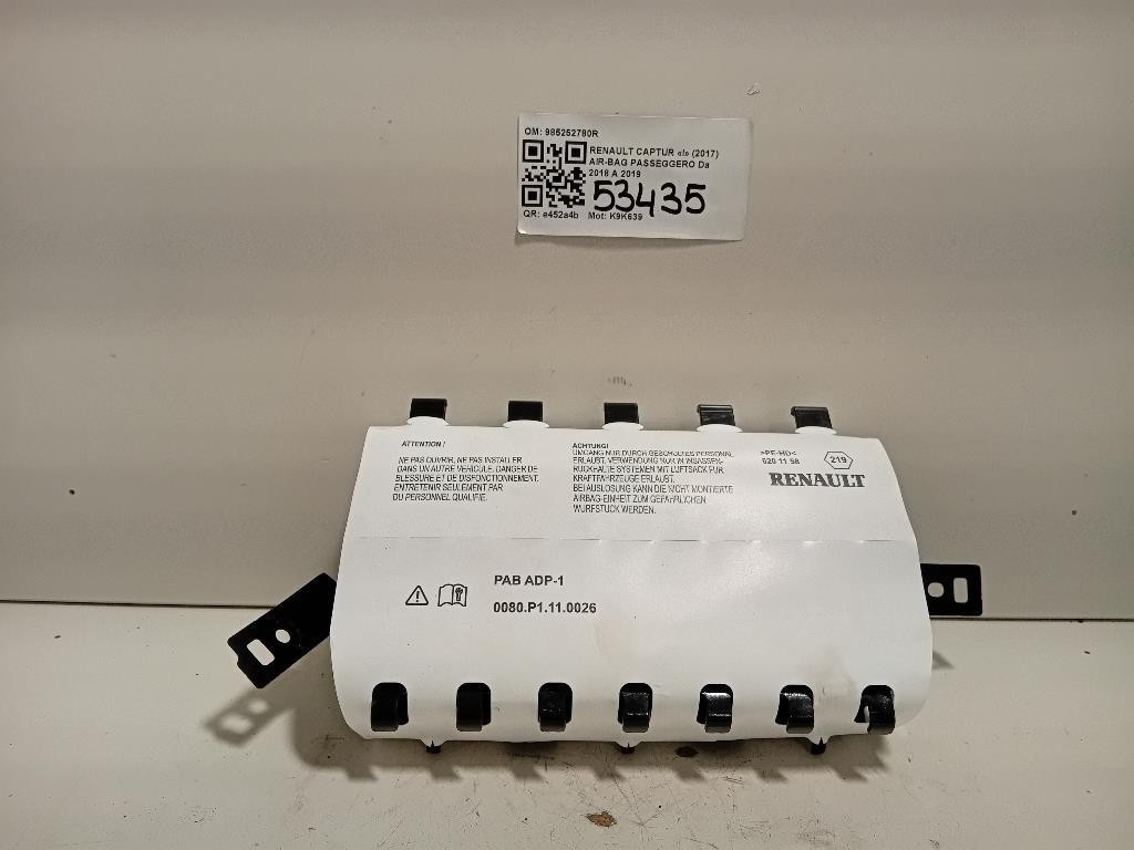 Air-bag Passeggero 985252780R Renault Captur I 2017