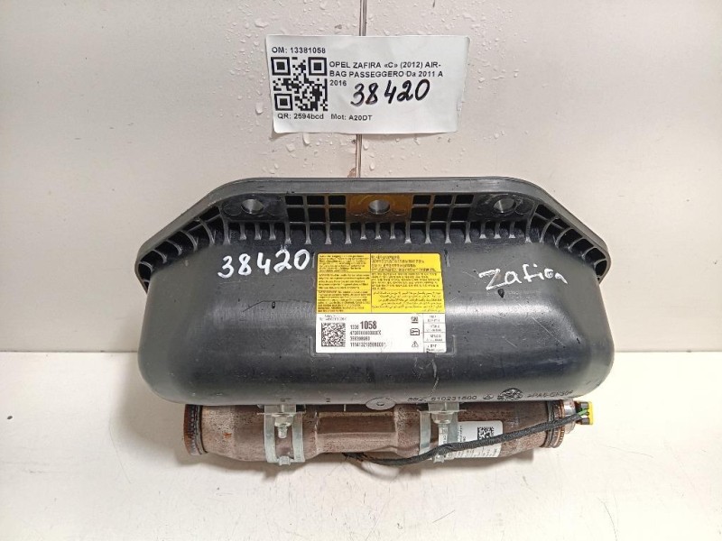 Air-bag Passeggero 13381058 Opel Zafira C 2012