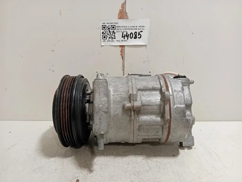 Compressore AC 447280-7422 Mercedes Classe B W246 2012