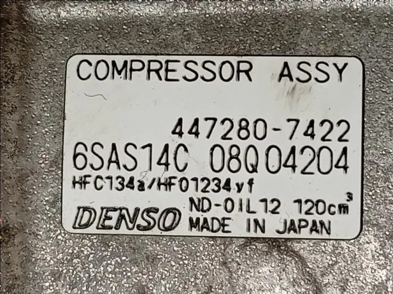 Compressore AC 447280-7422 Mercedes Classe B W246 2012