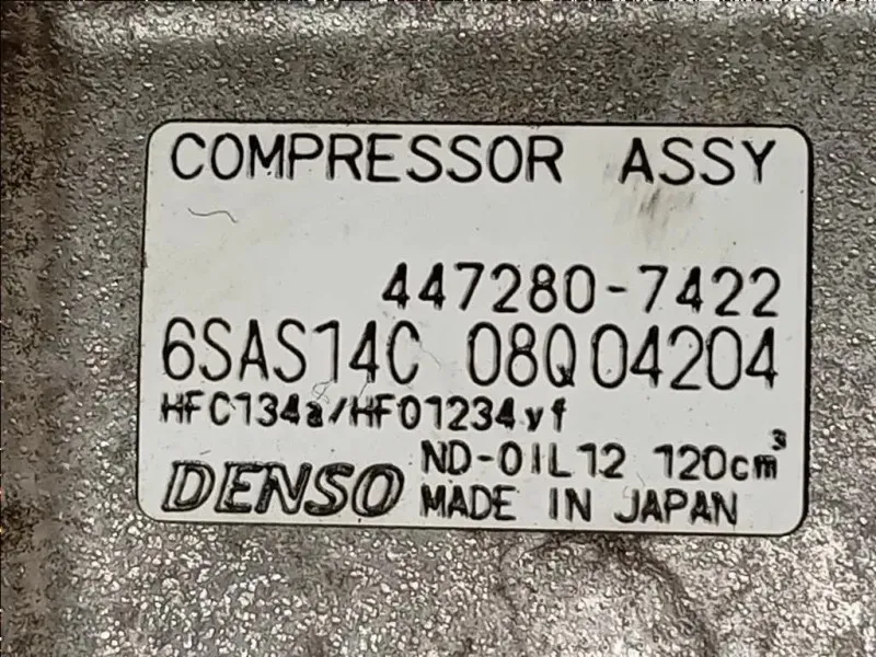 Compressore AC 447280-7422 Mercedes Classe B W246 2012