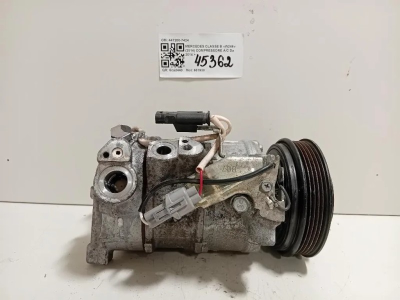 Compressore AC 447280-7424 Mercedes Classe B W246 2014