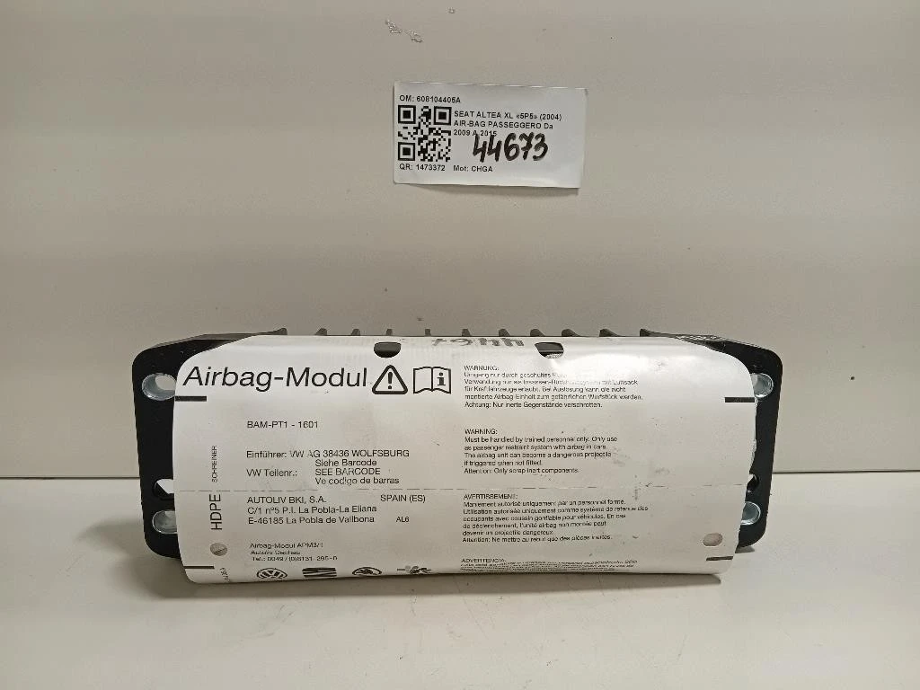 Air-bag Passeggero 608104405A Seat Altea XL 5P5 2004
