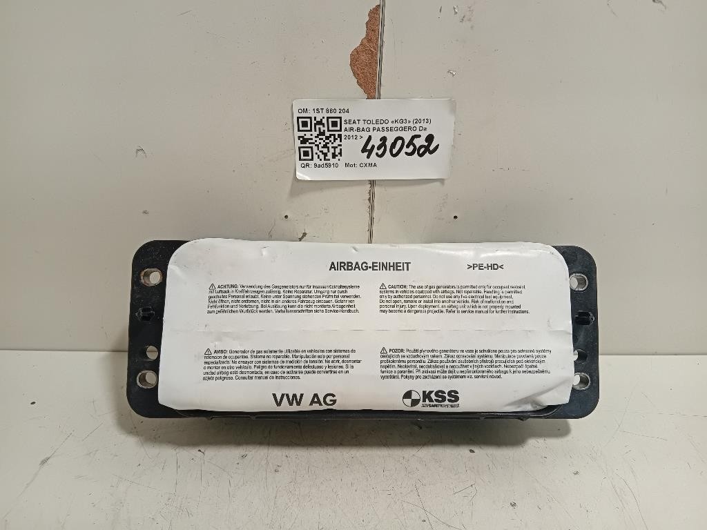 Air-bag Passeggero 1ST 880 204 Seat Toledo KG3 2013