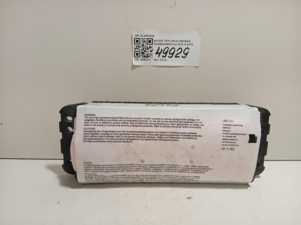 Air-bag Passeggero 5L0880208 Skoda YETI 2014