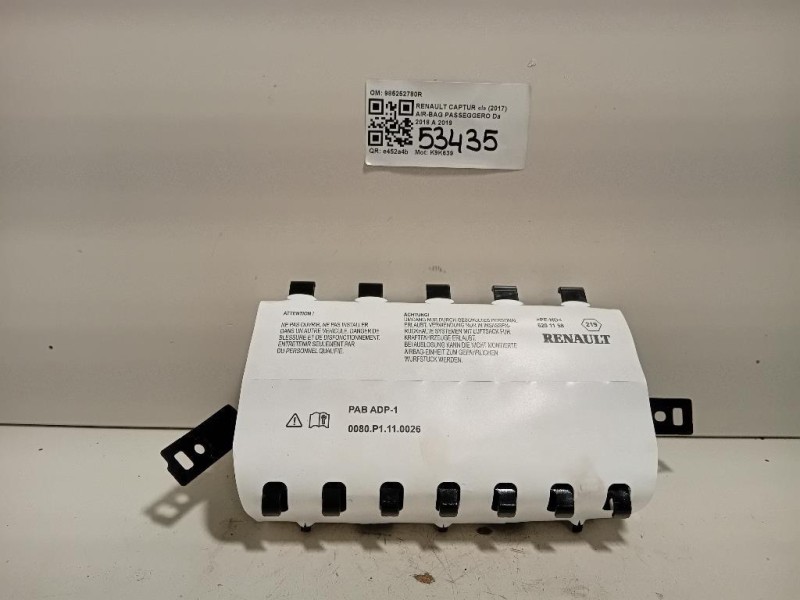 Air-bag Passeggero 985252780R Renault Captur I 2017