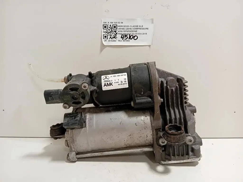 Compressore ARIA Riparazione Pneumatico A 166 320 02 04 Mercedes Classe GLE W166 2015