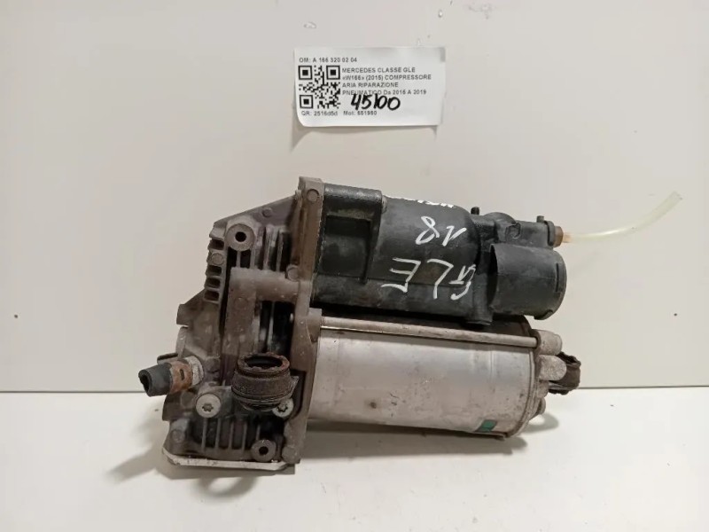 Compressore ARIA Riparazione Pneumatico A 166 320 02 04 Mercedes Classe GLE W166 2015