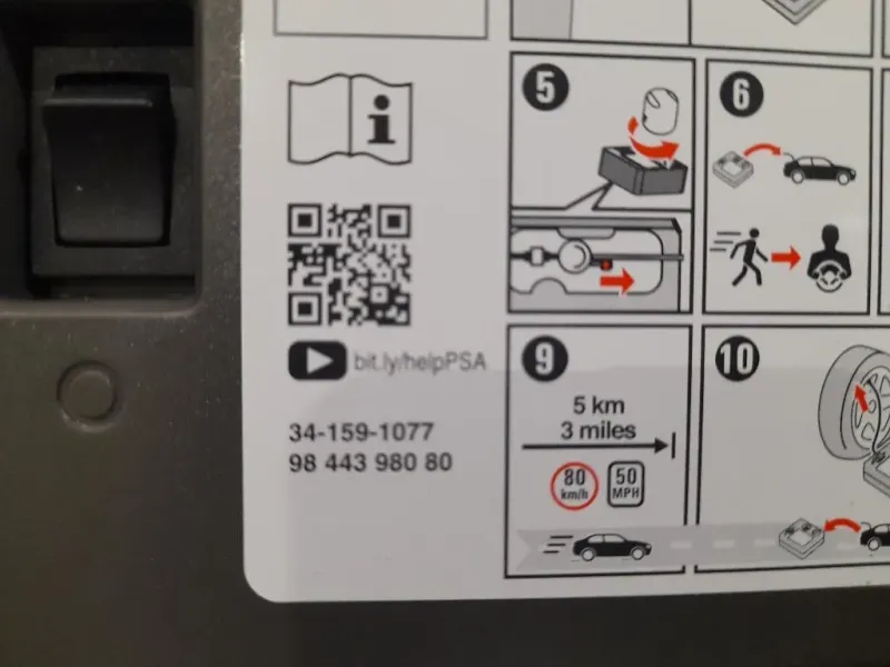 Compressore ARIA Riparazione Pneumatico 9844398080 Peugeot 3008 II 2016