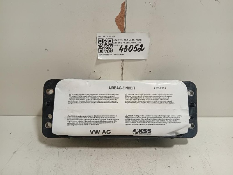 Air-bag Passeggero 1ST 880 204 Seat Toledo KG3 2013