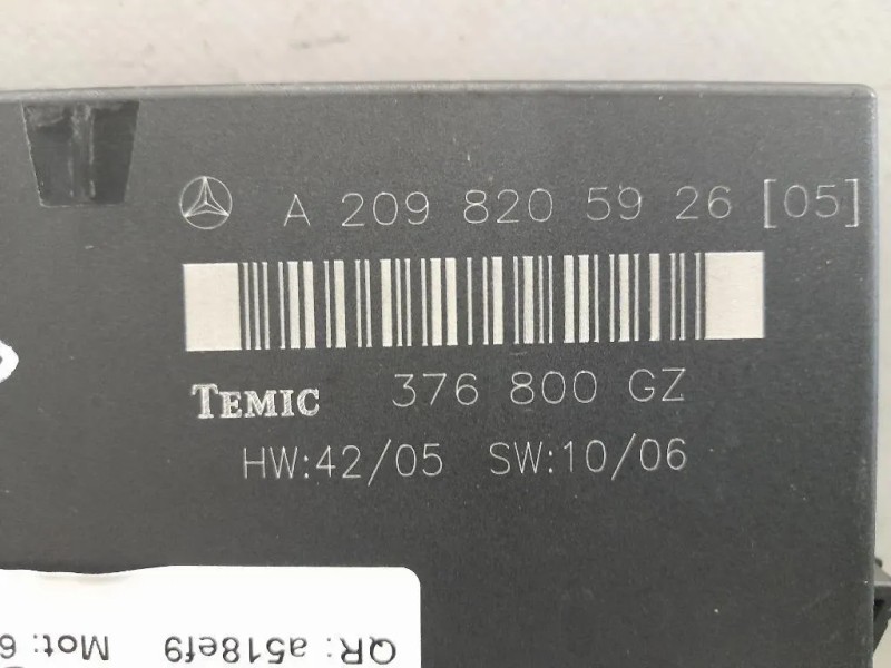 Computer DI Bordo A2098205926 Mercedes Classe CLK C209 2003