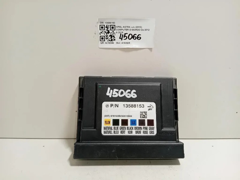 Computer DI Bordo 13588153 Opel Astra J 2010