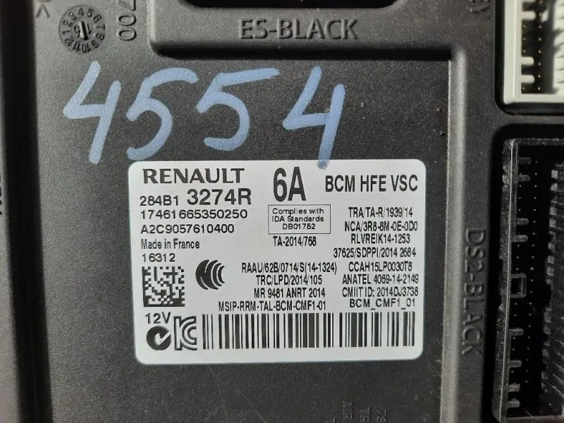 Computer DI Bordo 284B13274R CENTRALINA COMFORT Renault Kadjar 2015