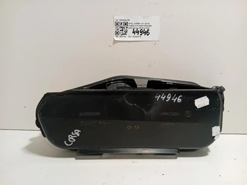 Condotto Aspirazione ARIA DX 9826833180 Opel Corsa F 2019
