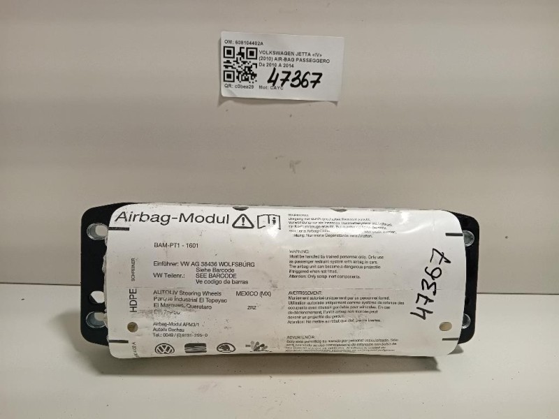 Air-bag Passeggero 608104402A Volkswagen GOLF V 2004