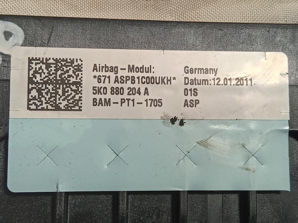 Air-bag Passeggero 5K0 880 204 A Volkswagen GOLF VI 2009