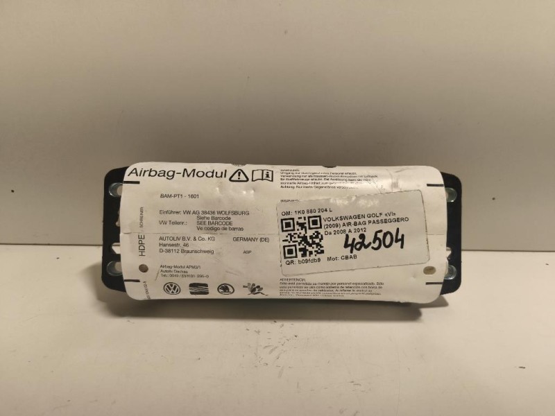 Air-bag Passeggero 1K0 880 204 L Volkswagen GOLF VI 2009